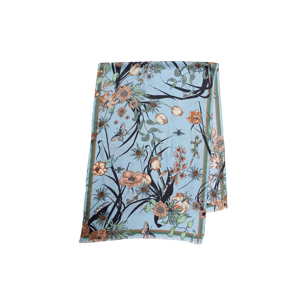 LIVING GARDEN scarf, blue, Bella Ballou