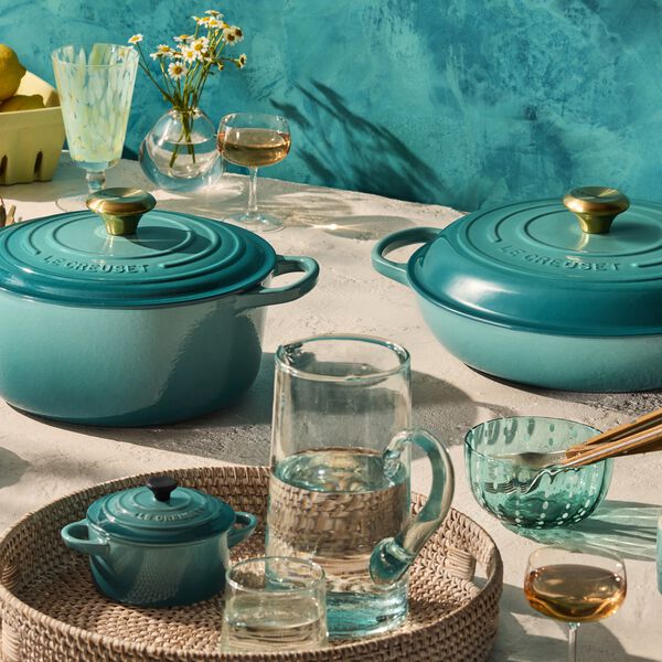 Signature round cast iron pot &Oslash; 24 cm, bleu riviera, Le Creuset