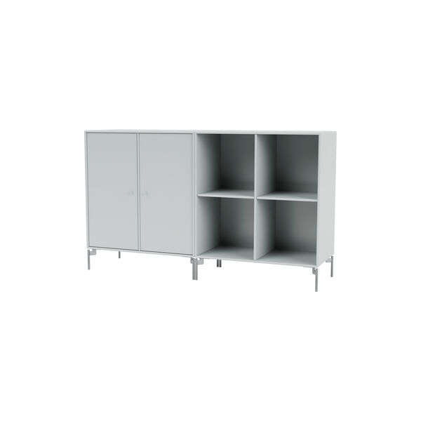 PAIR Classic Sideboard with Chrome Legs, 156 oyster, Montana Furniture