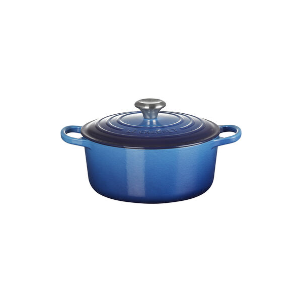 Signature round cast iron pot &Oslash; 24 cm, azure blue, Le Creuset