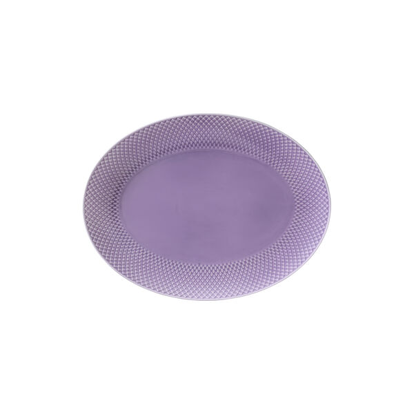 Rhombe Color Oval Serving Dish, purple, Lyngby Porcelæn