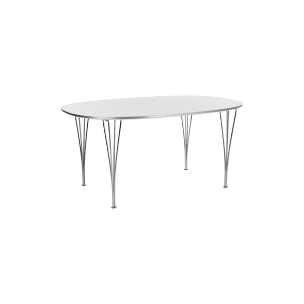 FH B611 Superellipse™ Dining Table, white, Fritz Hansen