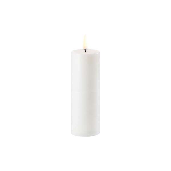 LED Mini Pillar Candle 14.5 cm, nordic white, Uyuni Lighting