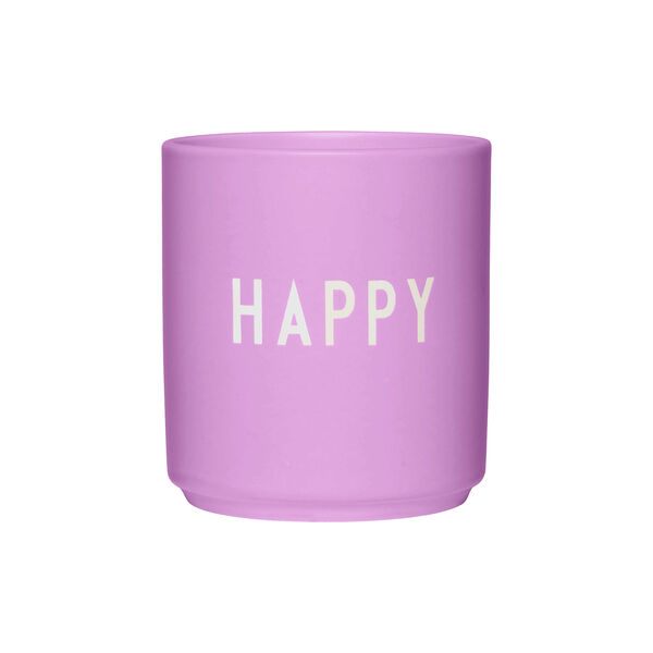 HAPPY Favourite cup, dark pink, Design Letters