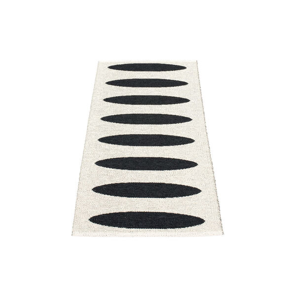 Ella Plastic Rug, black/vanilla, Pappelina
