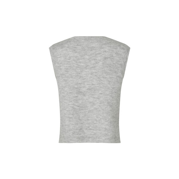 Petronellamd vest, grey melange Petronellamd vest, grey melange, Modström