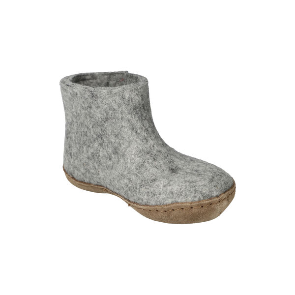 Felt Ankle Shoe Junior, grey Felt Ankle Shoe Junior, grey, Glerups