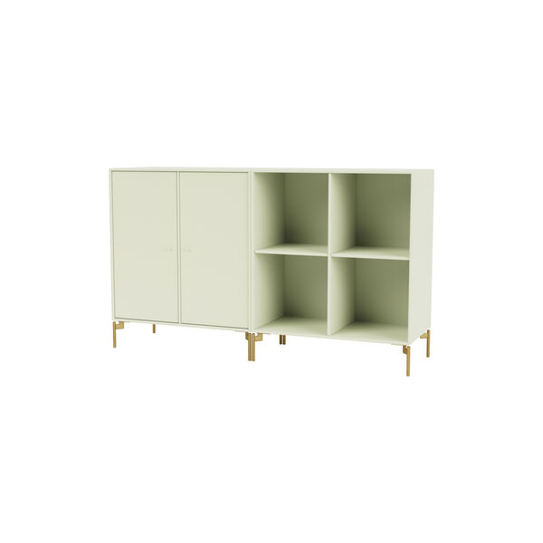 PAIR Classic Sideboard with Brass Legs, 140 pomelo, Montana Furniture