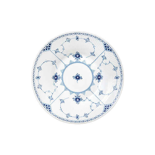 Blue Fluted Half Lace Deep Plate &Oslash; 24 cm, Royal Copenhagen