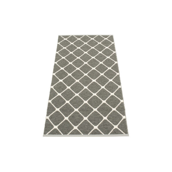 Rex Plastic Rug, charcoal/vanilla, Pappelina