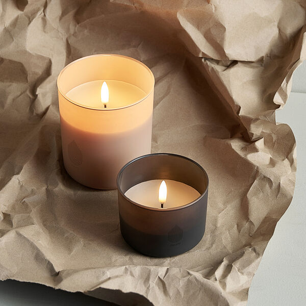 Glass Candle, grey, Uyuni Lighting