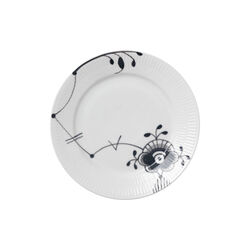 Black Fluted Mega Plate Ø 22 cm, Royal Copenhagen