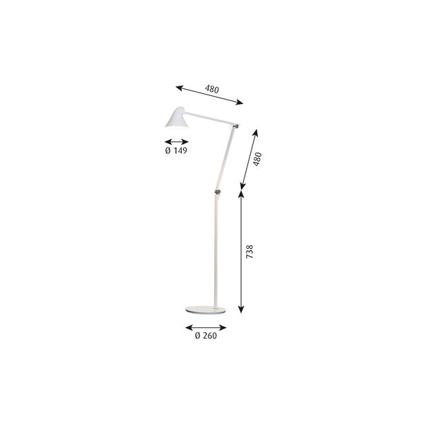 NJP Floor Lamp, white NJP Floor Lamp, white, Louis Poulsen
