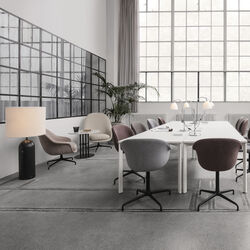 Gravity XL Floor Lamp, black marble/white, GUBI