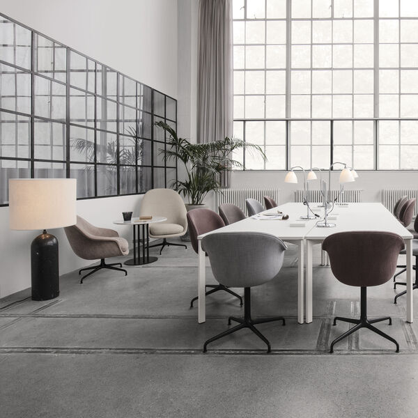 Gravity XL Floor Lamp, black marble/white, GUBI