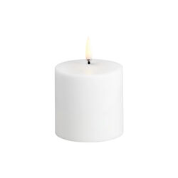 LED Pillar Candle 7 cm, nordic white, Uyuni Lighting