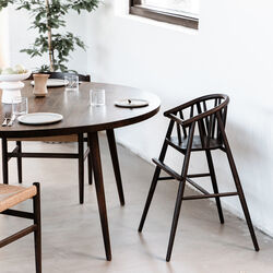 Saga Highchair, smoked oak, OAKLINGS