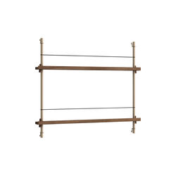 Magazine Shelving Small, smoked oak/warm grey, MOEBE