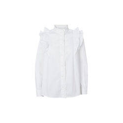 Silje Frill Shirt, bright white, Basic Apparel