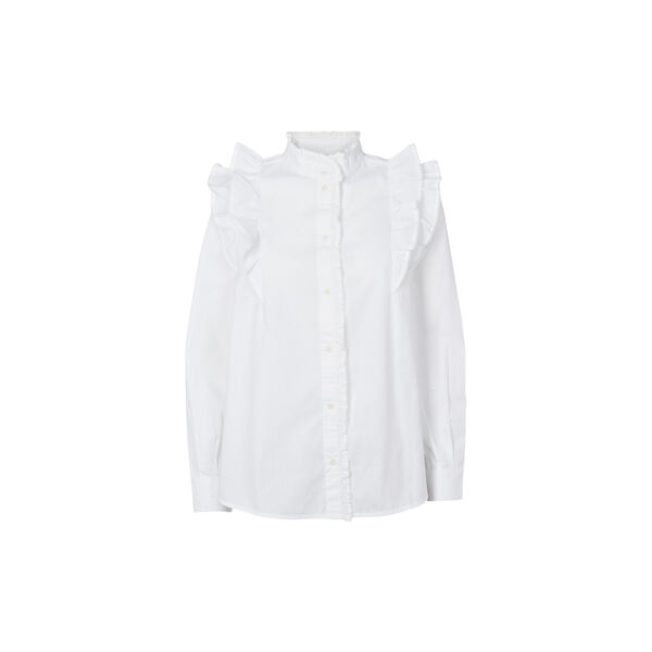 Silje Frill Shirt, bright white Silje Frill Shirt, bright white, Basic Apparel