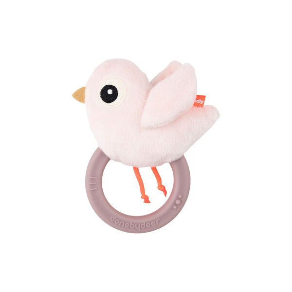 Birdee Sensory Rattle with Teether, powder, Done by Deer