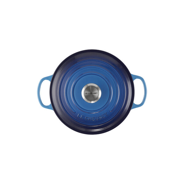Signature round cast iron pot &Oslash; 24 cm, azure blue, Le Creuset