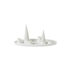 Nobili Oval Advent Candle Holder, snow white, Kähler