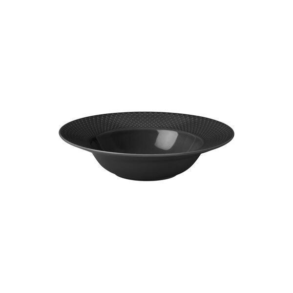 Rhombe Earth Soup plate Ø 24.5 cm, slate, Lyngby Porcelæn
