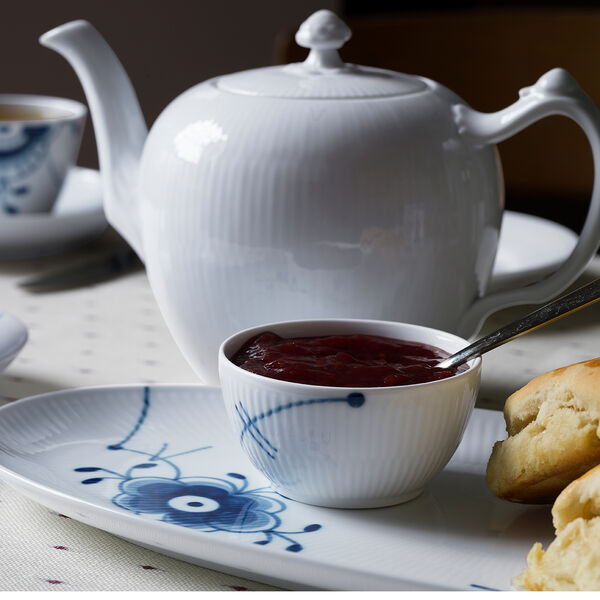 White Fluted Teapot 100 cl, Royal Copenhagen