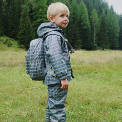 Rainy Kids Backpack Midi, laurel blue check, Konges Sl&oslash;jd