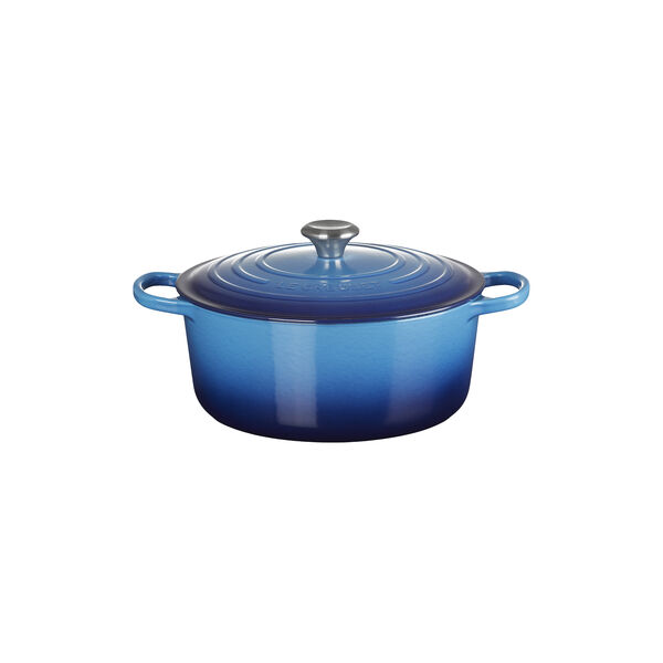 Signature round cast iron pot &Oslash; 28 cm, azure blue, Le Creuset