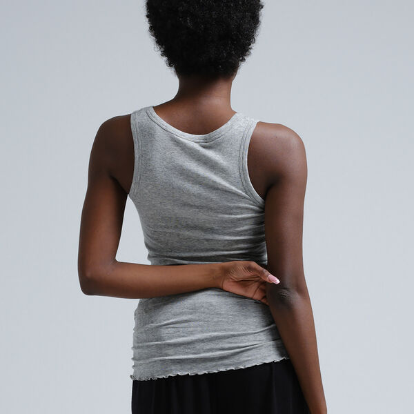 Bella top, grey melange, Seamless Basic