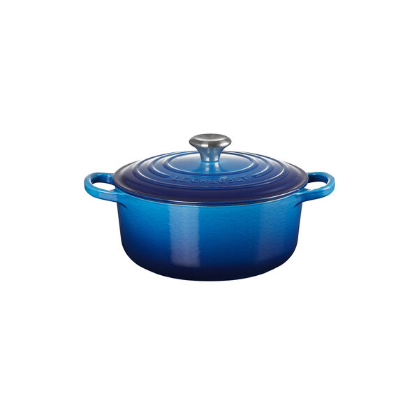 Signature Round Pot Ø 20 cm, azure blue, Le Creuset
