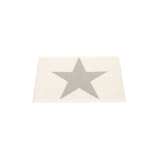 Viggo Plastic Rug, warm grey/vanilla, Pappelina