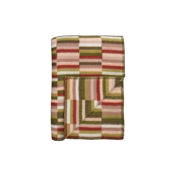 IDA Throw, olive burgundy, Røros Tweed