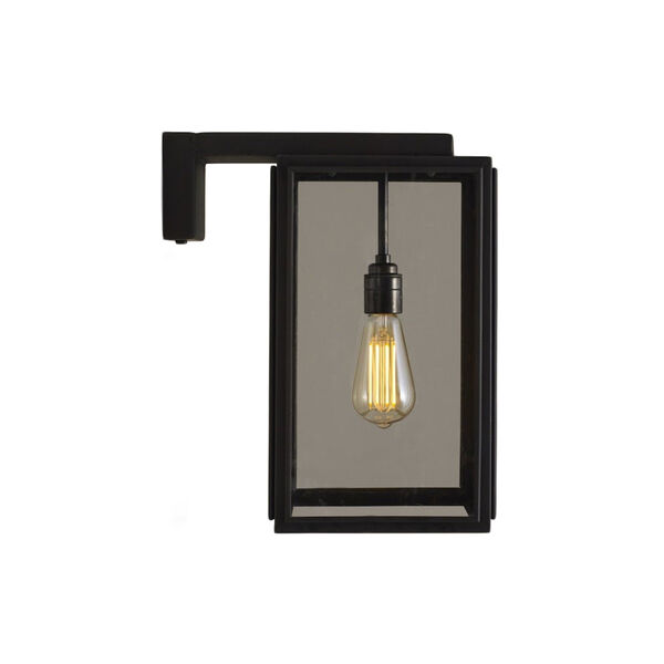 Small Portico Wall Light, weathered brass/clear, Original BTC