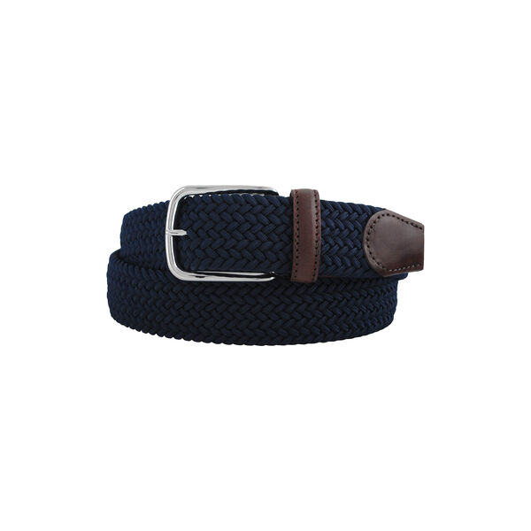 Navy elastic ribbon belt, navy, BSWK