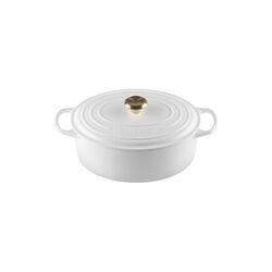 Signature cast iron oval casserole &Oslash; 31 cm, white, Le Creuset