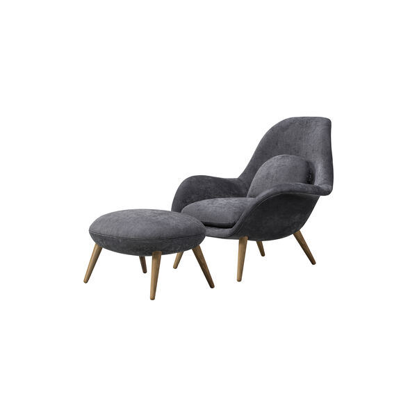 Swoon Chair and Ottomann, Maple 192 Swoon Chair and Ottomann, Maple 192, Fredericia Furniture