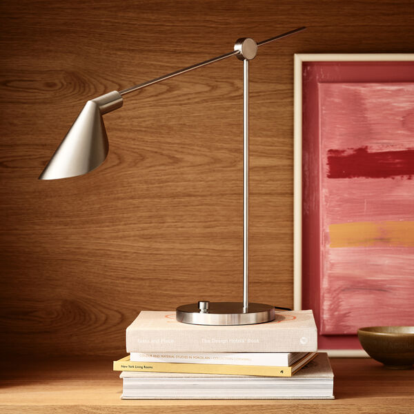 MS021 Table Lamp, polished steel, Fritz Hansen