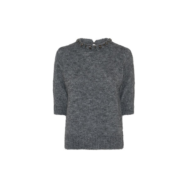 Chlotilde 2 | Grey Melan | Knit Sweater, SOULMATE