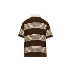 CC Heart RUTH polo shirt sleeved shirt, brown stripe, Coster Copenhagen