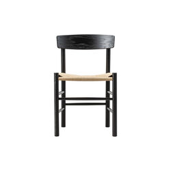 J39 Mogensen Chair, black lacquered oak/natural, Fredericia Furniture