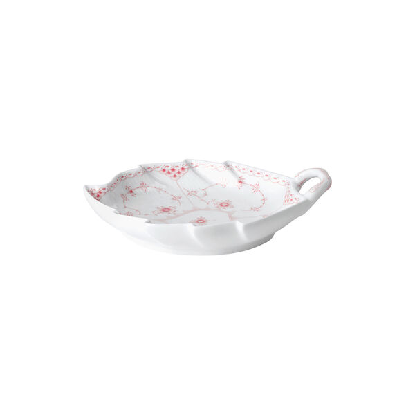 Coral Fluted Half Lace Leaf Dish 23 cm, Royal Copenhagen