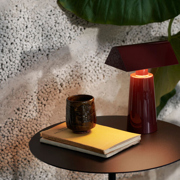 Caret MF1 Portable Table Lamp, dark burgundy, &Tradition