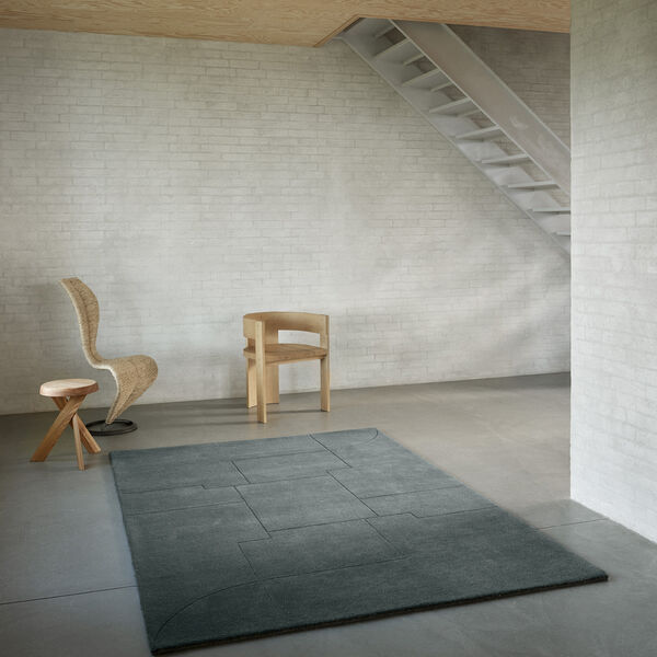 Geometric Maze Rug, moss, Linie Design