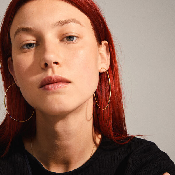 SANNE Hoops X Large, gold plated, Pilgrim