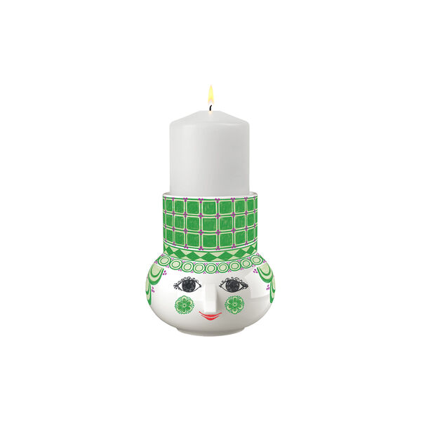 Olga Candle holder, green, Bjørn Wiinblad