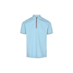 Harvey Polo SS Tee, skye blue, MOS MOSH Gallery
