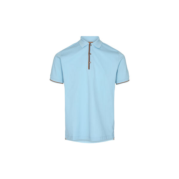Harvey Polo SS Tee, skye blue Harvey Polo SS Tee, skye blue, MOS MOSH Gallery